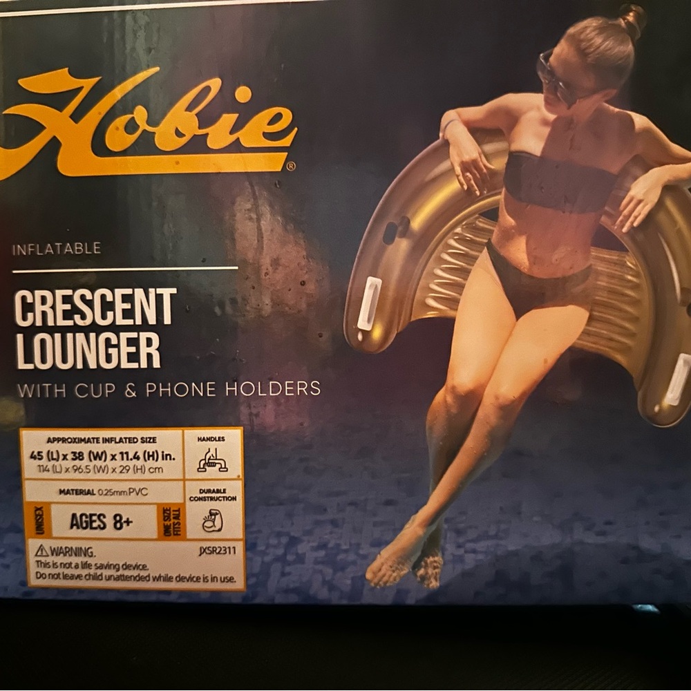 Hobie Gold Inflatable Lounger with Cup Holders
